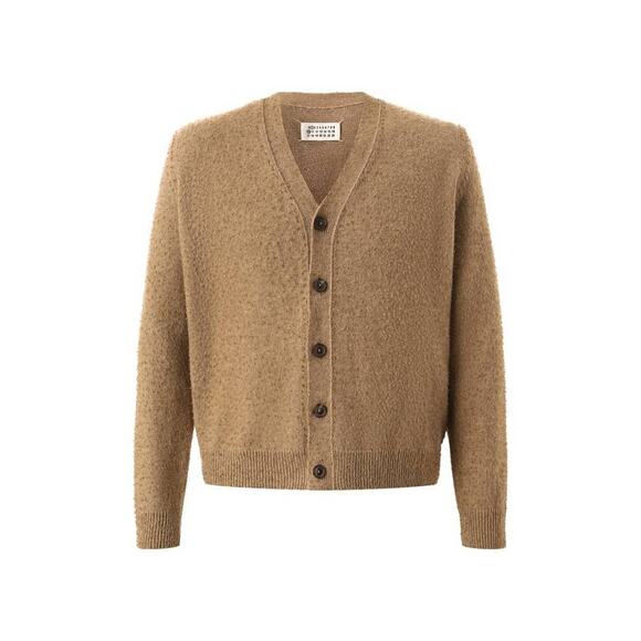 Maison Margiela Mens Wool-blend Cardigan in Walnut XS - Picture 8 of 8